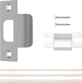 Stainless Steel T-Strike Door Strike Plate, Brushed Nickel Strike Plates | by BonKuDoo