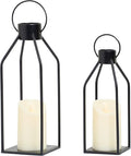 HPC Decor Modern Farmhouse Lanterrn Decor- Black Metal Candle by HPCDECOR