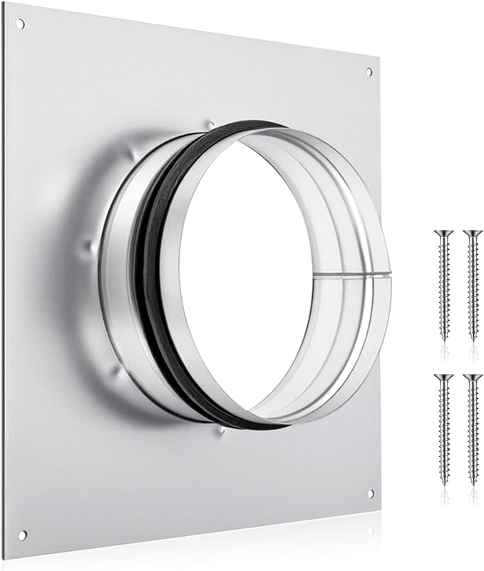 Zonon 6 Inch Duct Connector Flange Galvanized Steel Dryer Vent Connector by Zonon