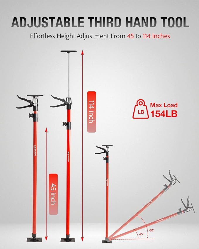 2PK Cabinet Jacks, 45 to 114 in Adjustable Telescopic Support Pole | Heavy Duty - Image 2