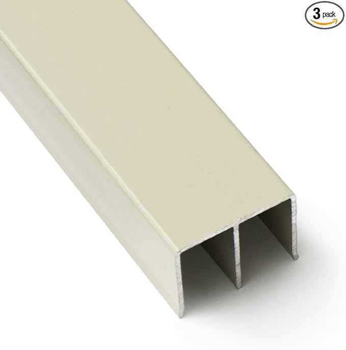 Top Double Channel Track for Bypass & French Sliding Screen Doors, Aluminum | by MetroScreenworks