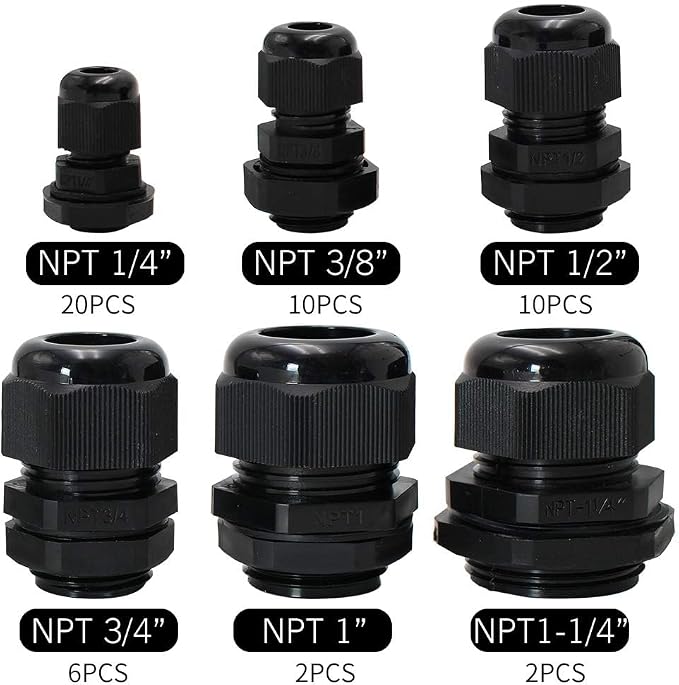 MAKERELE Cord Grip NPT Cable Glands Kit - Image 2