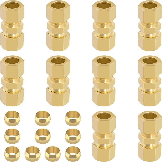 1/2 Inch Compression Fitting, 1/2" OD X 1/2" OD Compression Union Connectors & - Image 7