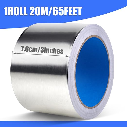 Romeda Aluminum Foil Tape, 3 inch x 65 Feet, Insulation Adhesive Metal High - Image 2