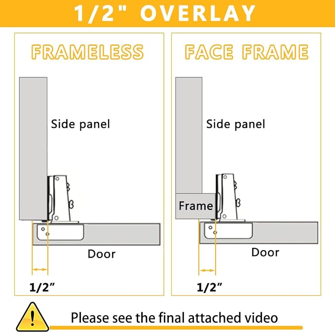 50 Pack Soft Close Cabinet Door Hinges - Image 3