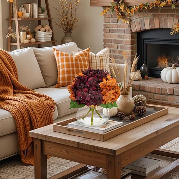 Hollyone Fall Hydrangea Artificial Flowers - Image 3