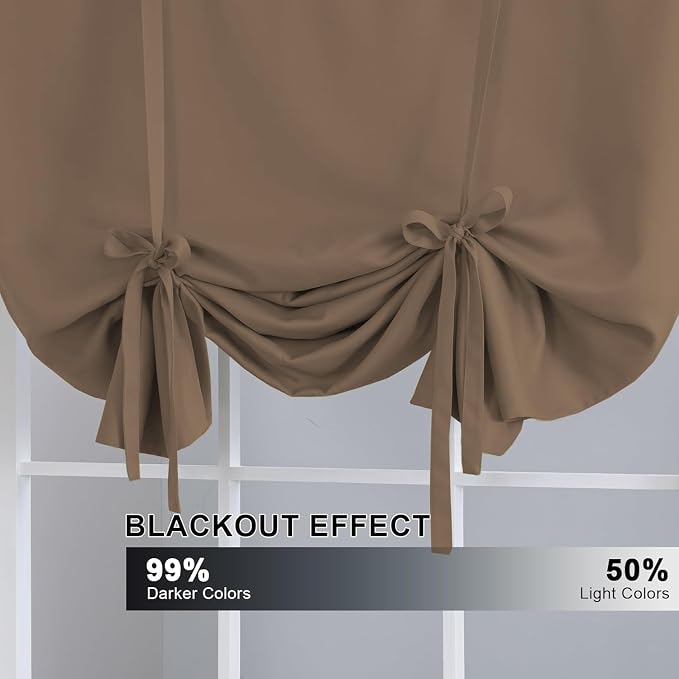 H.VERSAILTEX Blackout Tie Up Curtain Thermal Insulated Window Shade Light - Image 3
