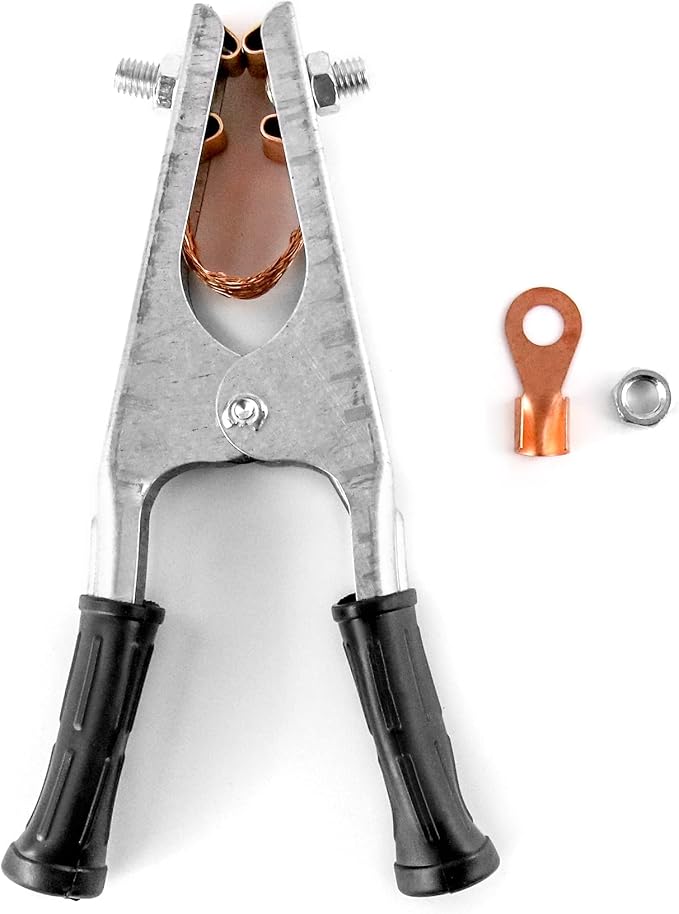 QWORK Welding Ground Clamp, 2 Pack 500AElectroplated Ground Clamp Copper - Image 5