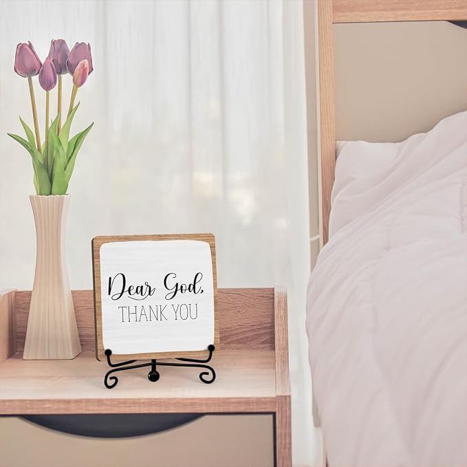 Home Decor, Farmhouse Shelf Table Decor, Christian Office Home Décor Accents - Image 4