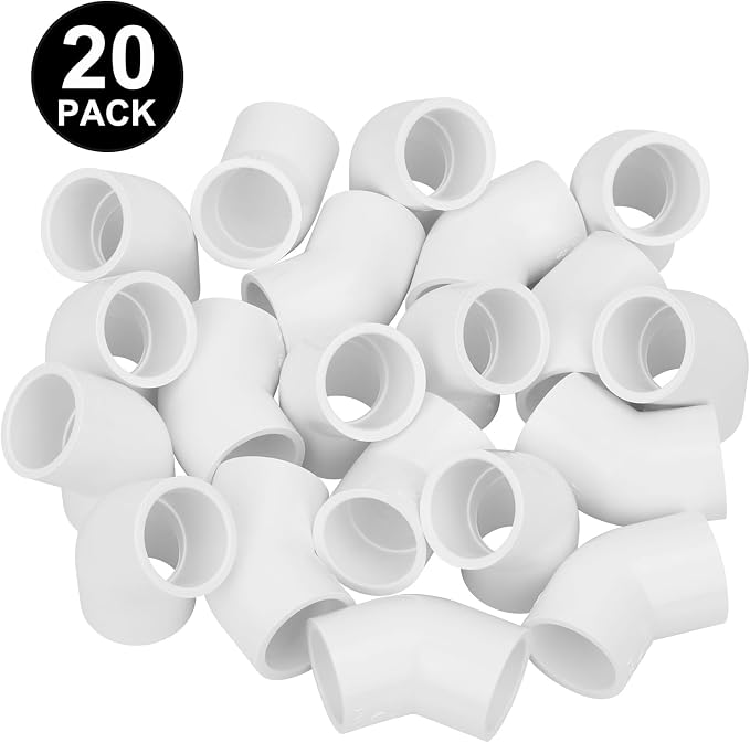 20Pack 3/4" 45 Degree PVC Elbow Pipe Fitting Connector Furniture Build Grade - Image 3