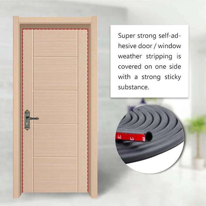 39.4 Ft CloudBuyer Weather Stripping Door Seal Strip - Image 7