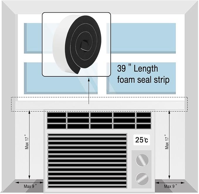 Window Air Conditioner Foam Side Panel, Easy Installation, Replacement - Image 2