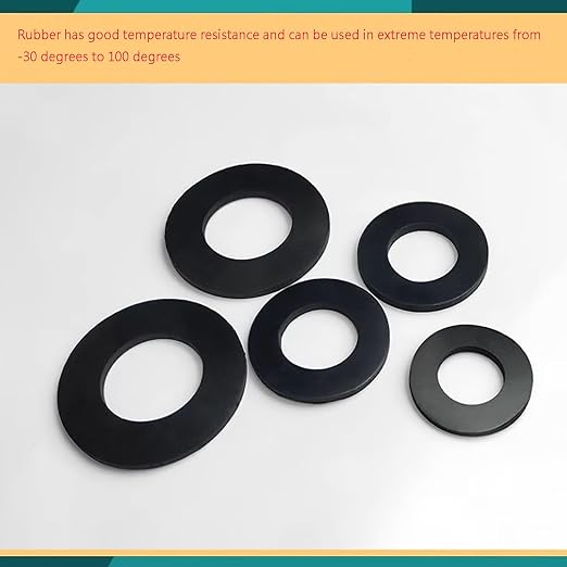 140 Pieces 7 Size Black Flat Rubber Gasket Assortment Kit, Heavy Duty Rubber - Image 5
