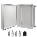 Waterproof Electrical Box, IP67 Junction Box Stainless Steel Latch Hinged Grey by YETLEBOX