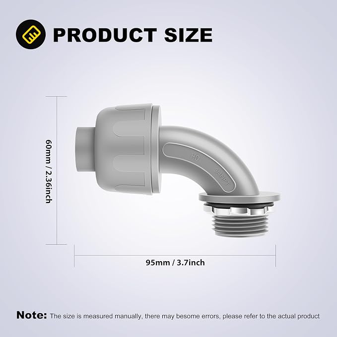 10 PCS 3/4" Liquid Tight Connector NPT Non-Metallic - Image 2