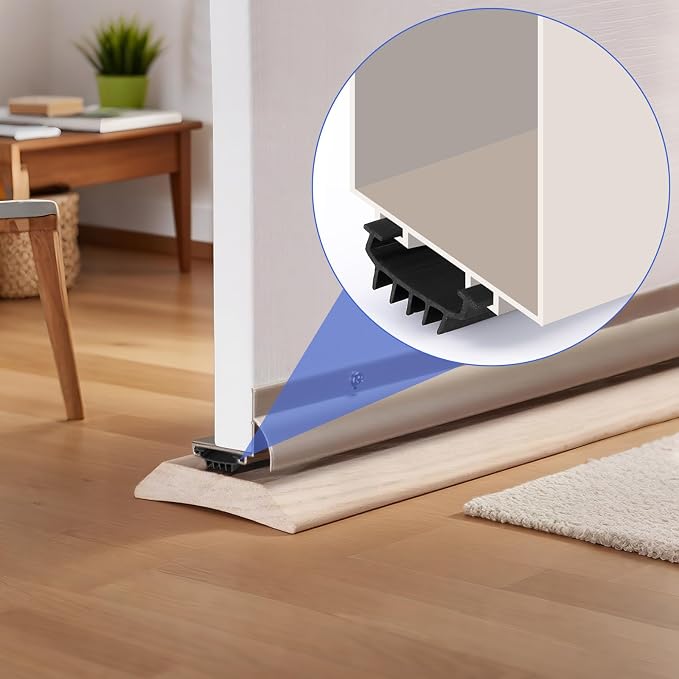 Nuanchu 1 Pcs U Shaped Rubber Door Bottom Sweep, 48 Inch, Noise Reducing - Image 5