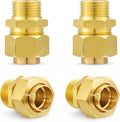 4 Pack 1/2" CSST Male NPT Fitting Kit, Brass Natural Gas | Quick Connect by Unknown