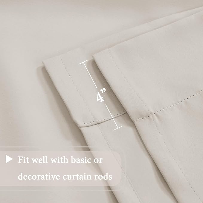H.VERSAILTEX Blackout Tie Up Curtain Thermal Insulated Curtains Bathroom - Image 6
