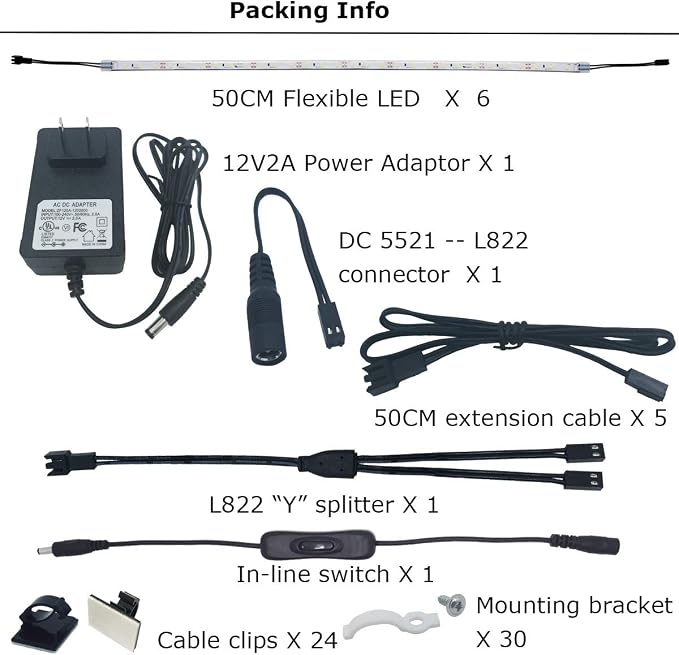 Under Cabinet Lighting Kit, 1800 Lumen, Warm White 2700K. Suitable - Image 2