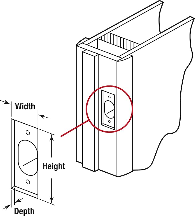 Prime-Line E 2467 Schlage, Brass Plated Steel T-strike - Image 3