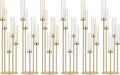 35in 6 Set Gold Candelabra Candle Centerpieces by MEISHAONV