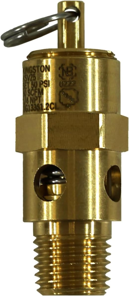Kingston 1/4” NPT Brass Soft Seat Industrial Pressure Relief Valve, Made In The - Image 2
