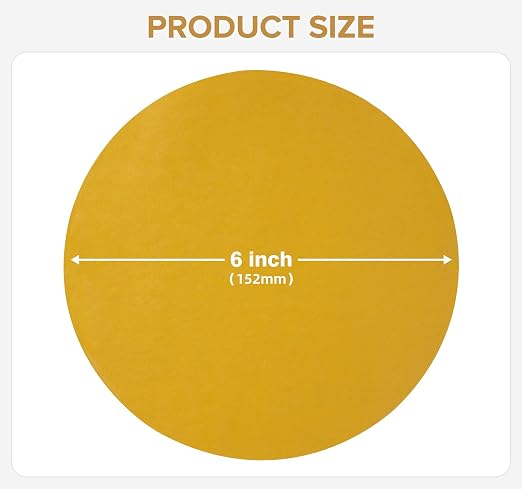 100 PCS 6 Inch Gold PSA Sanding Discs 800 Grit Self Adhesive Sticky-Back - Image 3