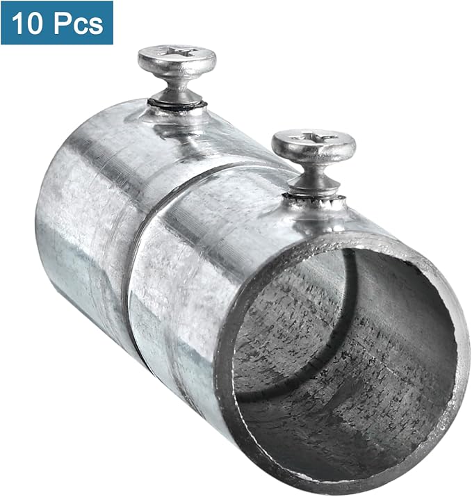 uxcell EMT Coupling, 20mm EMT Set Screw Coupling Conduit Fittings 63mm Length - Image 3
