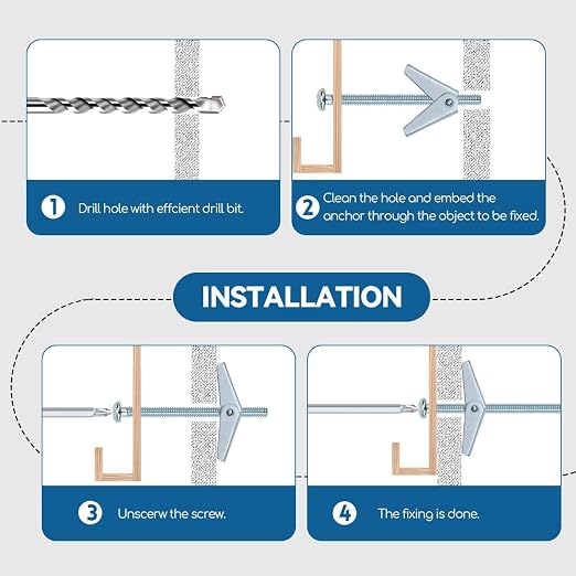 1/8X2-Inch Toggle Bolt for Hanging Heavy Items on Drywall - Image 6