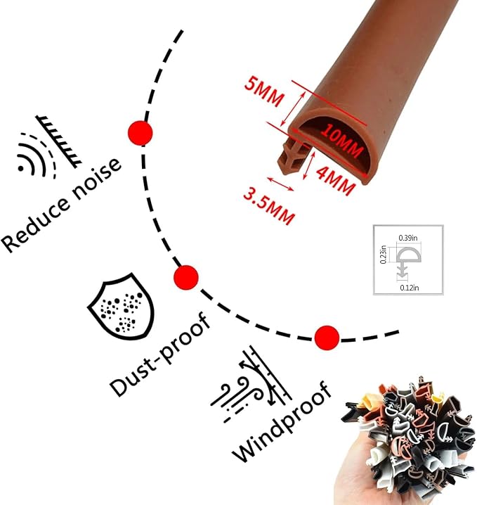 Kerf Door Seal Kit, Premium Rubber Weather Stripping - Image 3