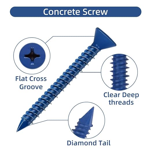 160Pcs 1-1/4" to 2-3/4" Concrete Screws - Image 3