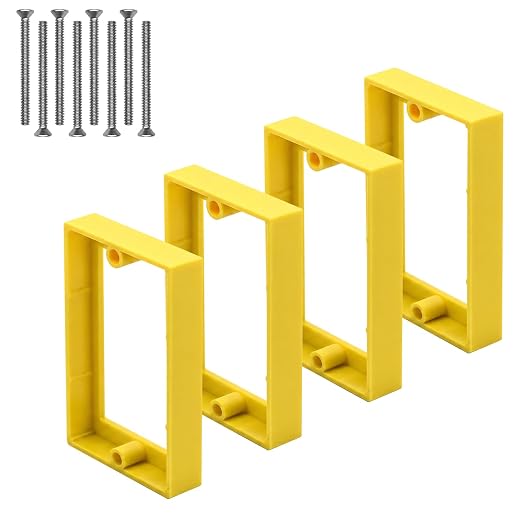 4 Pack 1/2 Inch ABS Outlet Box Extender by YQSIYU