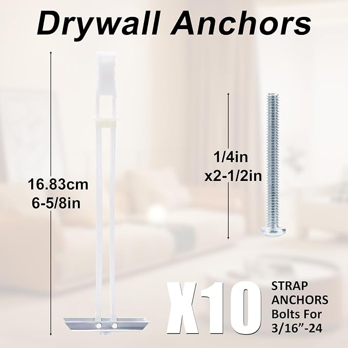 10 Pack Drywall Anchor with Included Bolts - Image 2