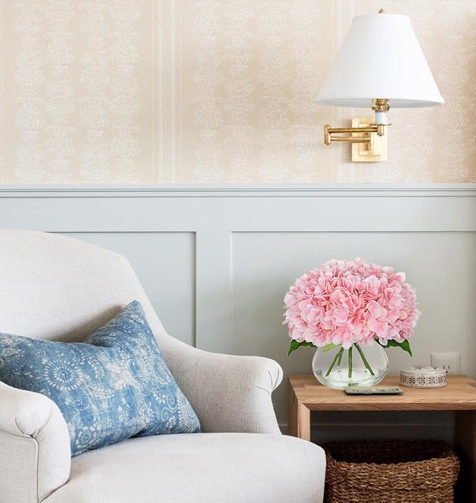 Hollyone Pink Hydrangea Artificial Flowers - Image 4