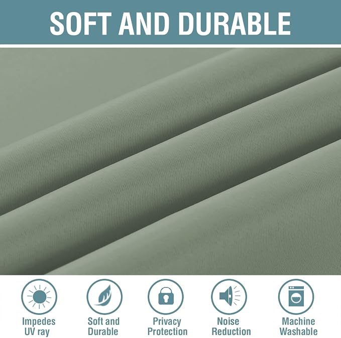 H.VERSAILTEX Blackout Patio Curtains 100 x 84 Inches - Image 4