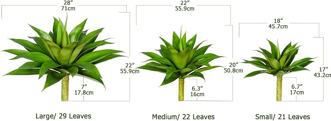 Ttranewsoo 22' Artificial Plant, Artificial Agave Plants, Faux Plants - Image 2