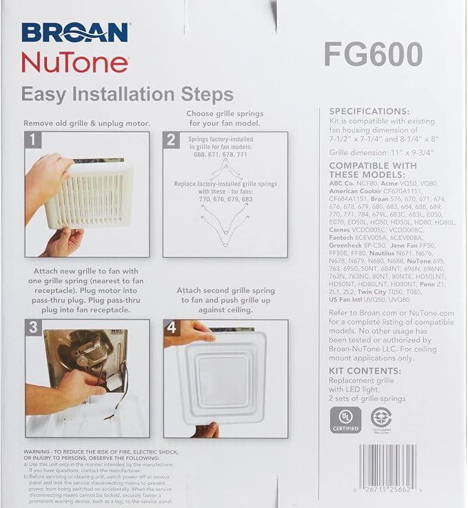 Broan-NuTone FG600 Grille Upgrade - Image 4