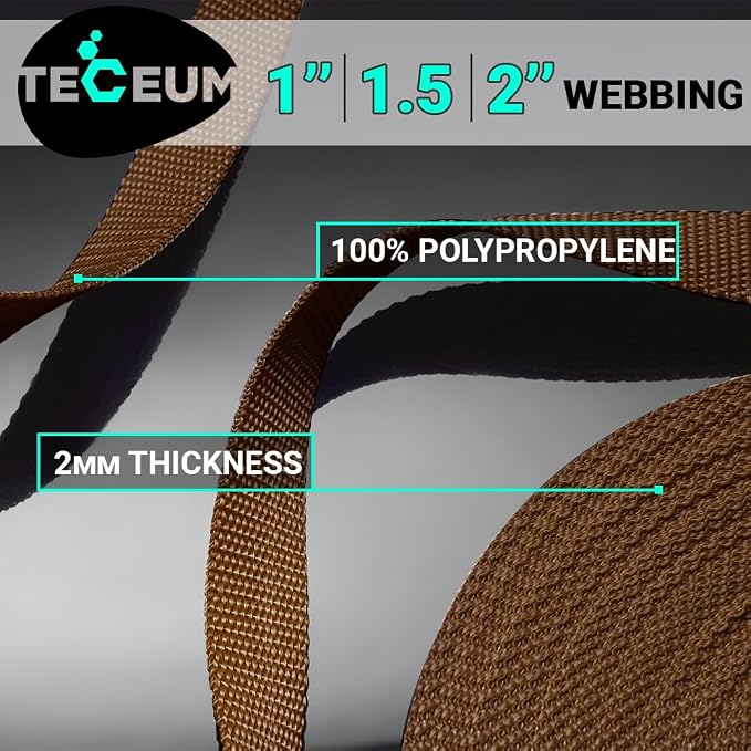 Webbing Strap, 3/4" to 2", 10-50 Yds, EDC gear, backpack repair and pet dog - Image 2