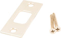Square Corner Deadbolt Strike Plate, 1-1/8" x 2-3/4", 2-1/8" Center-to-Center by StoneHarborHardware