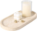 Natural Marble Tray for Bathroom Counter, Vanity Tray Stone Trays for Home by Koville