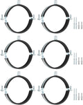uxcell 6 Pcs Adjustable Pipe Bracket Clamp, 4-1/2" Wall Ceiling Mount Split by uxcell