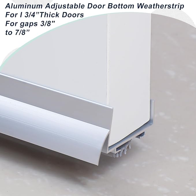 1 Pcs 36 Inch U Shape Aluminum Door Sweep - Image 5