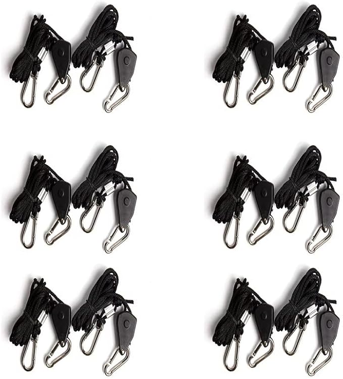 6pair of 1/8 Inch Adjustable Heavy Duty Rope Hangers by WeedSalute
