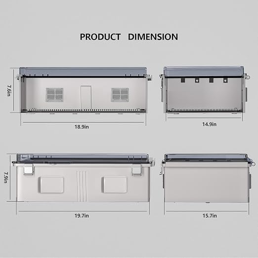 ABS Electrical Junction Box, Ventilated Design, Cable Grommets, IP65 Waterproof - Image 7
