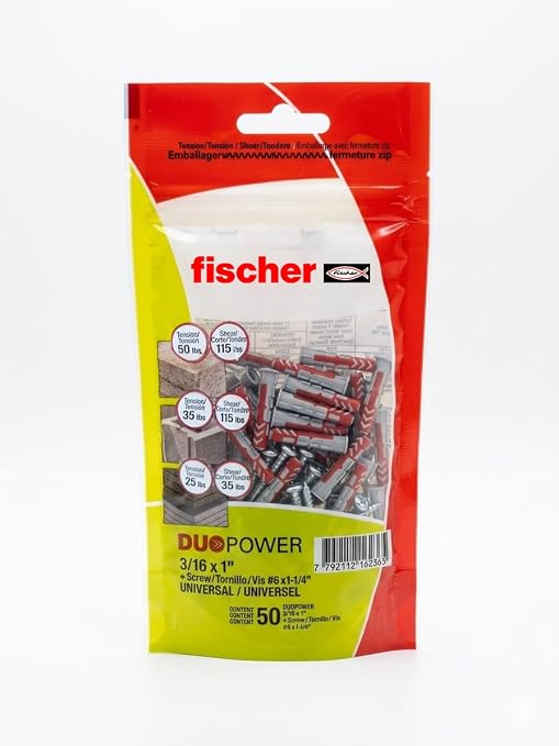 fischer DuoPower Universal Wall Anchors - Image 2
