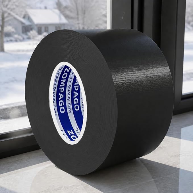 ZOMPAGO Weather Stripping Tape Door Window Seal Black Tape, 2.4in x 33 FT | by ZOMPAGOTape