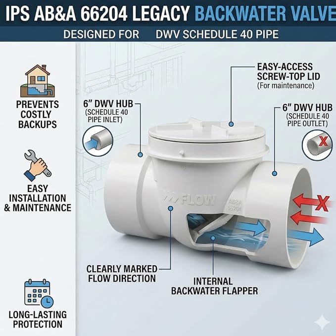 AB&A 66204 Legacy Backwater Valve - Image 2