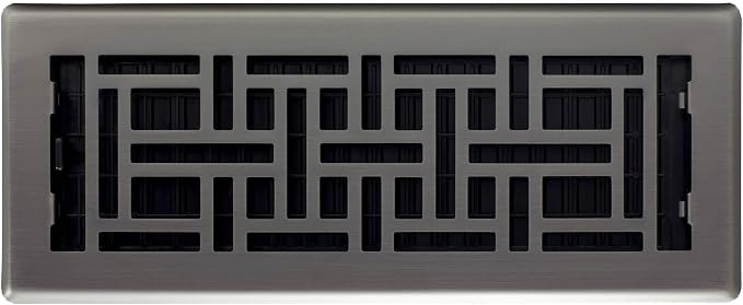 Decor Grates AJH412-GM Oriental Floor Register, 4x12 Inches, Gun Metal Finish - Image 4