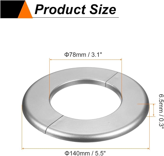HARFINGTON 2pcs Wall Split Flange 78mm/3.1" Self-Adhesive Plumbing Cover Plates - Image 2