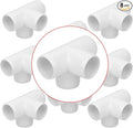 8Pack 1-1/4IN 4-Way PVC Pipe Fittings SCH40 Furniture Grade PVC Elbow Corner by Lswteiz